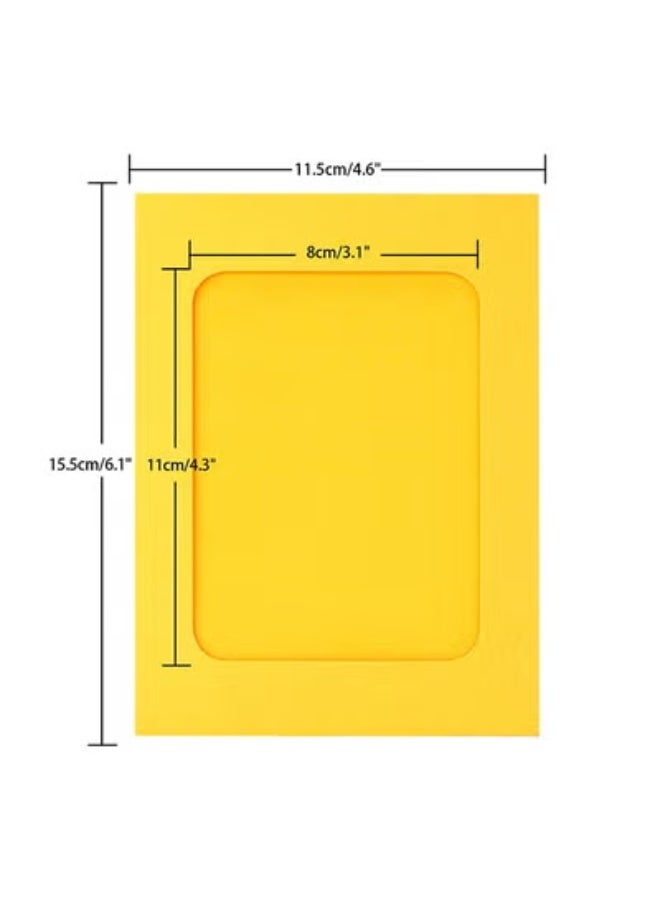 Peachjoy Paper Picture Frames 4x6'' - 30Pcs Colorful Paper Photo Frames Cardboard Picture Frames with Clip and String DIY Clip Photo Holders Photo Hanging Display Kit Wall Decor for Home Party Office - Image 2